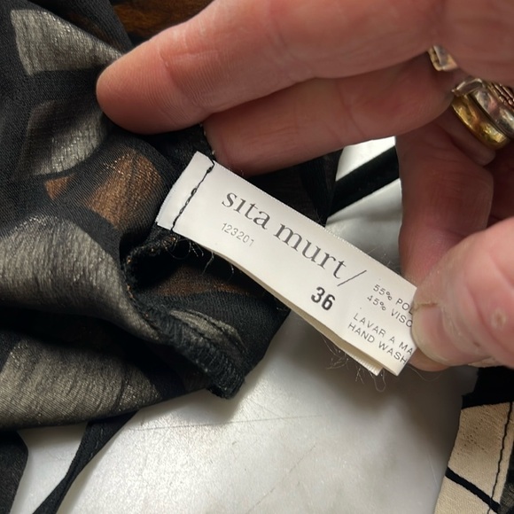 Sita Murt Mila Knit Feelings Raw Edge Patchwork Detail Size 36/US Small - Picture 10 of 12